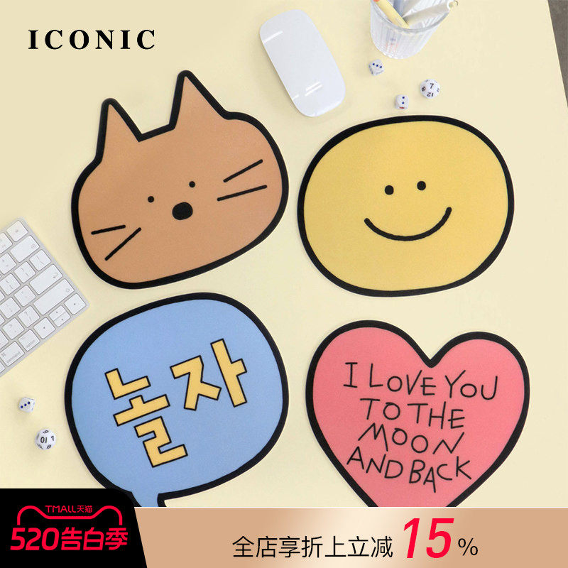 韩国ICONIC DOOLE手绘涂鸦风彩色可爱卡通插画创意造型鼠