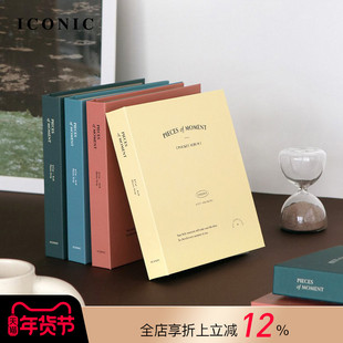 韩国ICONIC PIECES OF MOMENT文艺复古风6寸照片2×6英寸韩式大头贴两种尺寸收纳相册硬面备忘栏设计