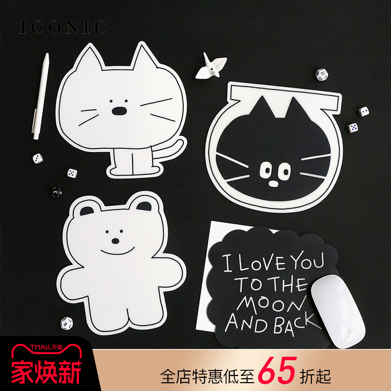 韩国ICONIC小熊造型PVC鼠标垫