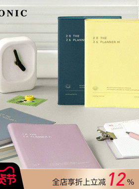 【2026年】韩国ICONIC THE PLANNER M周计划手帐A5仿皮封面日程管理笔记本记事本学生白领横式布局