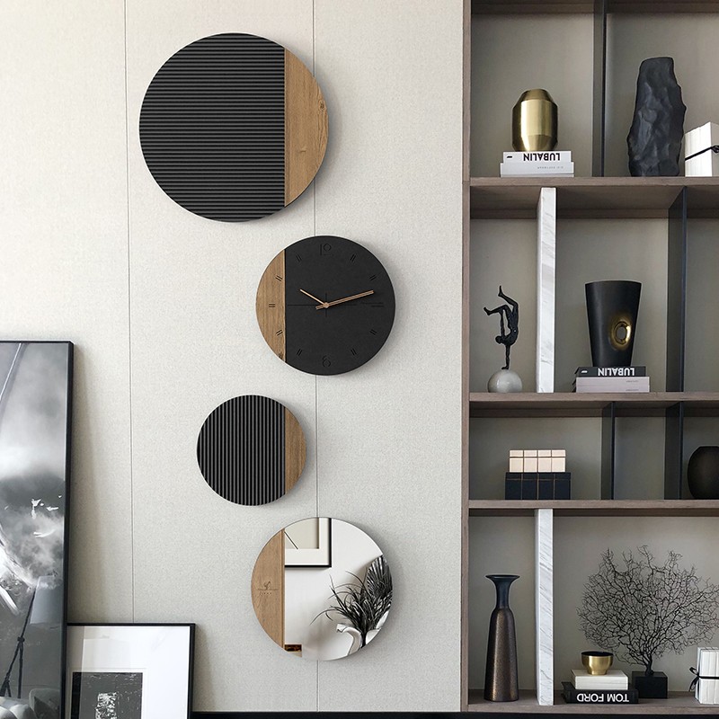 EMITDOOG无框装饰画时钟表挂钟客厅个性创意装饰轻奢时尚挂墙艺术