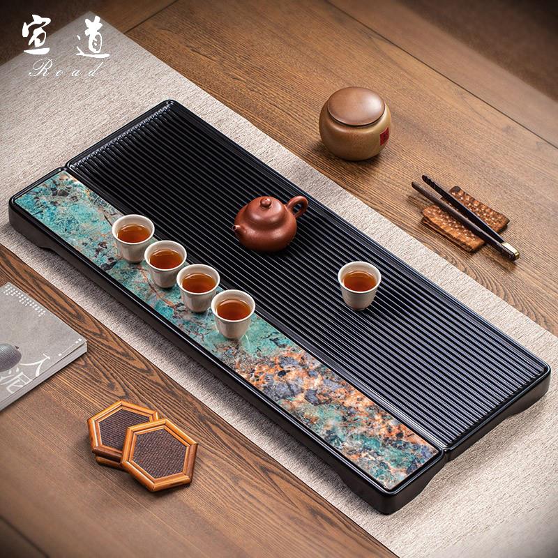 茶盘家用2025新款轻奢风德国电木现代简约功夫茶具高级感端石茶台
