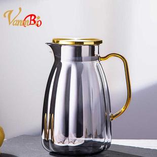 高颜值家用玻璃冷水壶耐高温凉白开水杯轻奢客厅凉茶冰水壶大容量