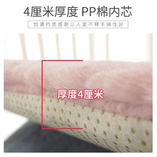 貂毛毛绒椅子垫坐垫加厚马蹄形可拆洗高档轻奢家用座垫餐椅垫 冬季