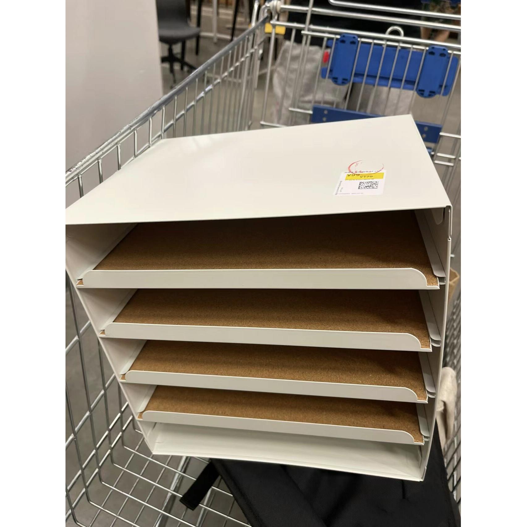 克维索信盘文件置物架抽拉抽屉式文具化妆品收纳盒置物架桌面收纳
