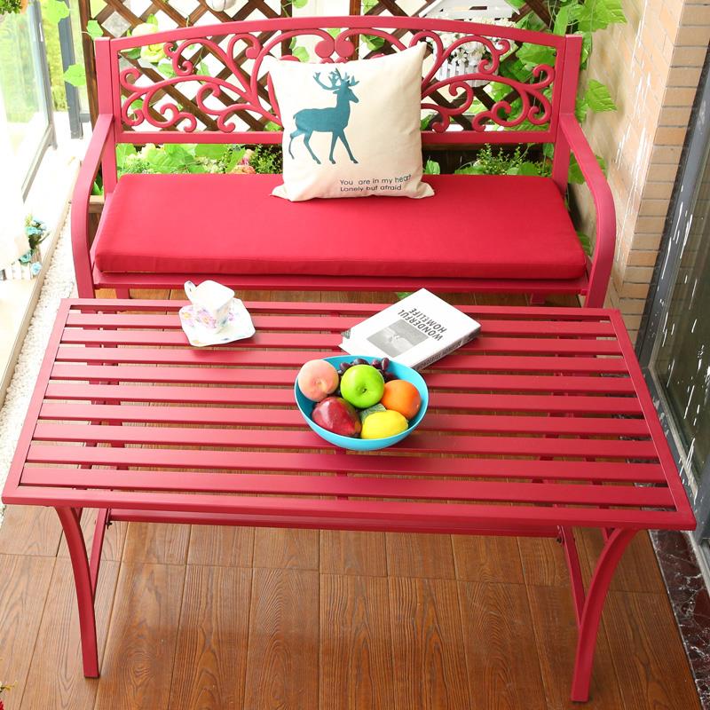 户外桌椅套装阳台休闲茶桌椅组合家用小户型铁艺庭院花园公园长椅