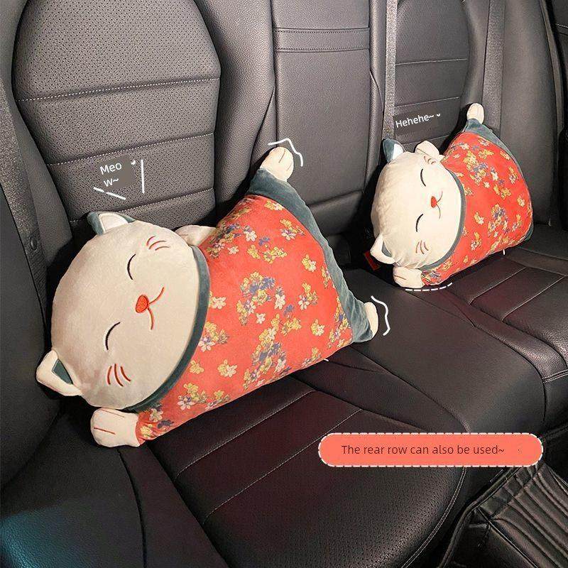 汽车枕被两用二合一网红幸运猫座椅靠背汽车靠垫腰靠垫腰支撑,汽车用品/电子/清洗/改装,腰靠,淘宝优惠券,粉丝福利购,淘宝优惠卷