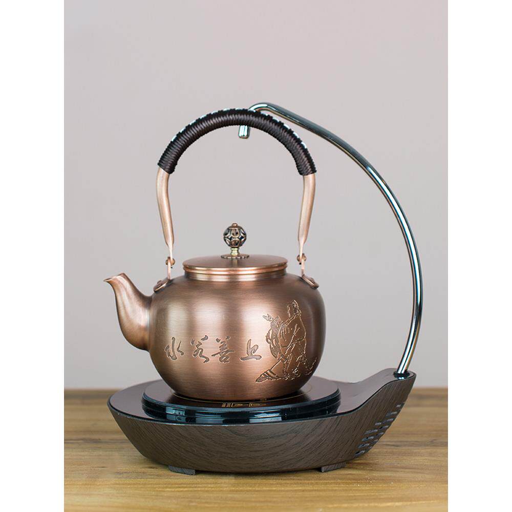 铜壶烧水壶紫铜壶手工壶泡茶壶自动上水电陶炉煮茶器茶壶茶具套装