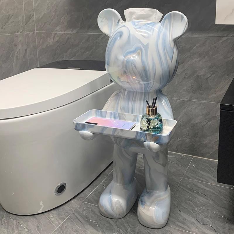 德国无障碍豪华创意浴室落地式装饰品纸巾盒收纳托盘架客厅纸盒软