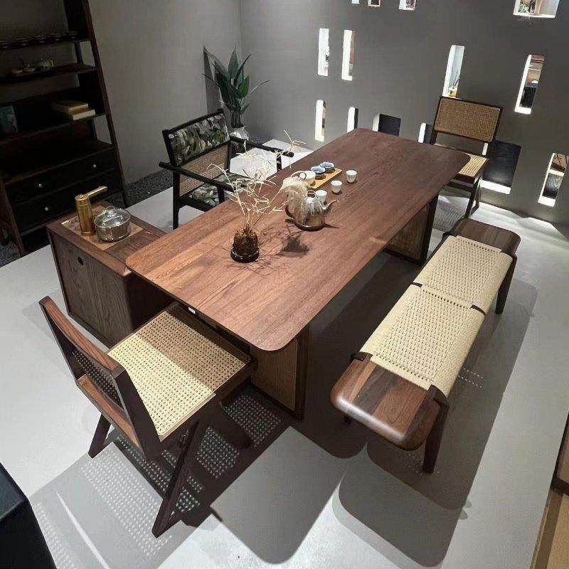 新中式实木茶桌椅组合2025新款高端茶空间黑胡桃木泡茶台组合家俱,住宅家具,家用茶台/茶桌,淘宝优惠券,粉丝福利购,淘宝优惠卷