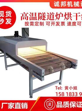 高温电热隧道炉烘干线流水线不锈钢网带烘烤线丝印烤箱烤炉烘干机