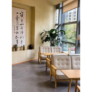 休闲区沙发咖啡厅卡座奶茶店甜品店简餐单人位西餐厅接待等候桌椅
