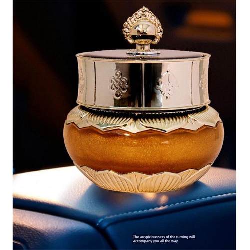 新品上市-太阳能车载香薰转转轮摆件汽车家用芳香八吉祥檀香水座