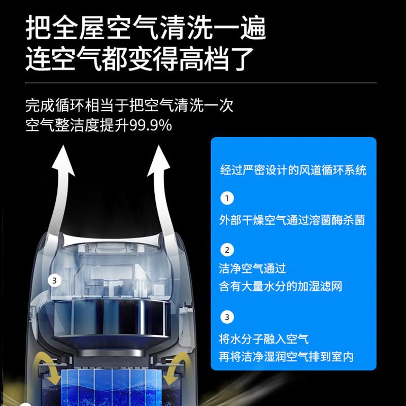 法国Brandt无雾加湿器孕妇婴儿家用卧室静音空气净化空调房大容量