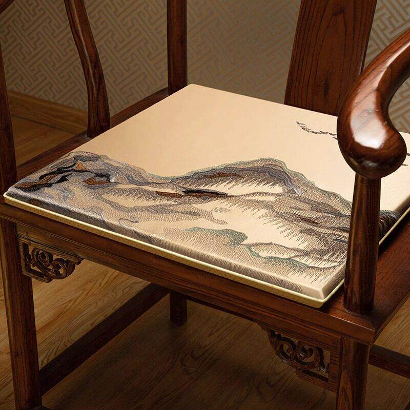 新中式红木椅子坐垫餐桌椅垫圈椅官帽椅实木沙发垫定制茶椅垫座垫