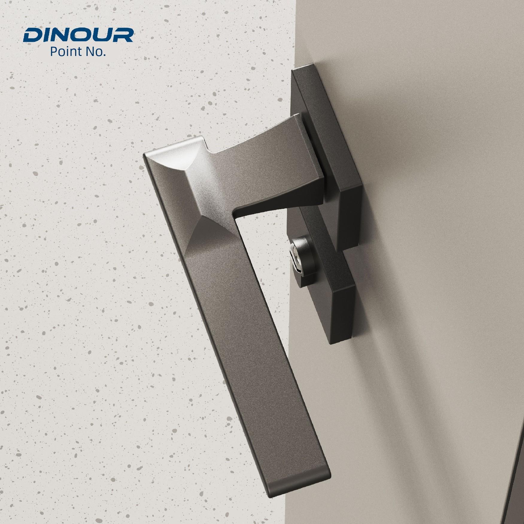 点诺现代简约通用卧室房门木门五金锁具北欧分体式静音磁吸门把手