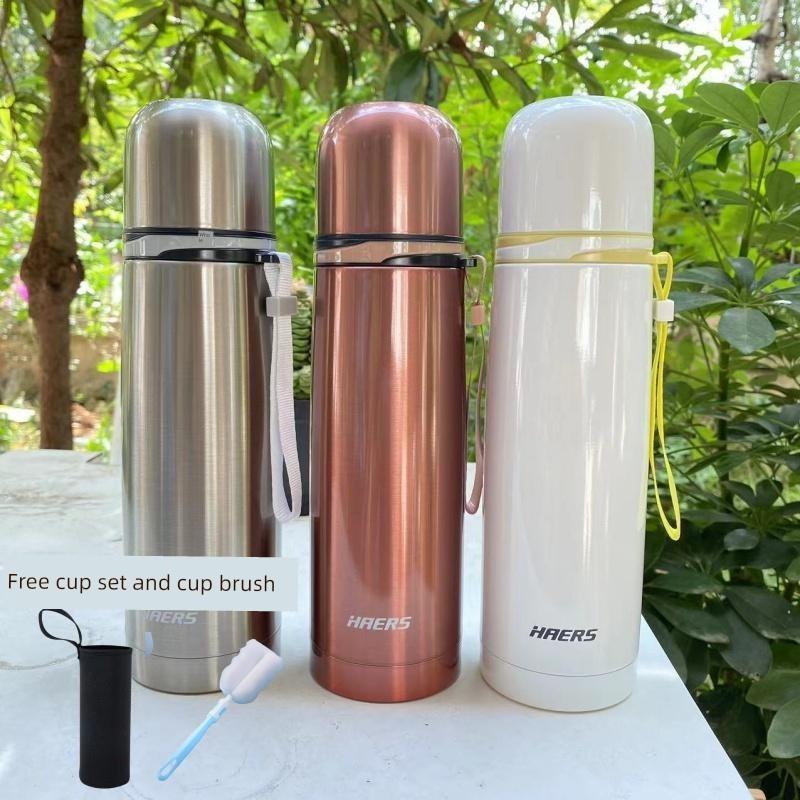 Haers Hals保温杯男女便携式水杯不锈钢儿童杯女学生k型杯