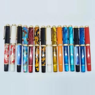 ADMOK简400钢笔活塞上墨DIY鸡尾M400 施密特5号金色尖 亚克力钢笔