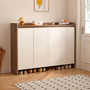 鞋柜家庭入口室内入口柜阳台实木多层储物柜入口防尘超大容量鞋架