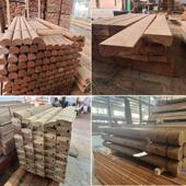 防腐木扶手菠萝格户外栏杆弧形坐凳柳桉木料异形护栏开 槽打孔雕