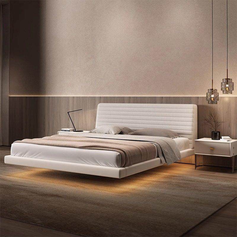 朴笙记罗杰床简约现代磨砂布轻奢气压意式极简储物布艺榉木排骨架,住宅家具,布艺床,淘宝优惠券,粉丝福利购,淘宝优惠卷