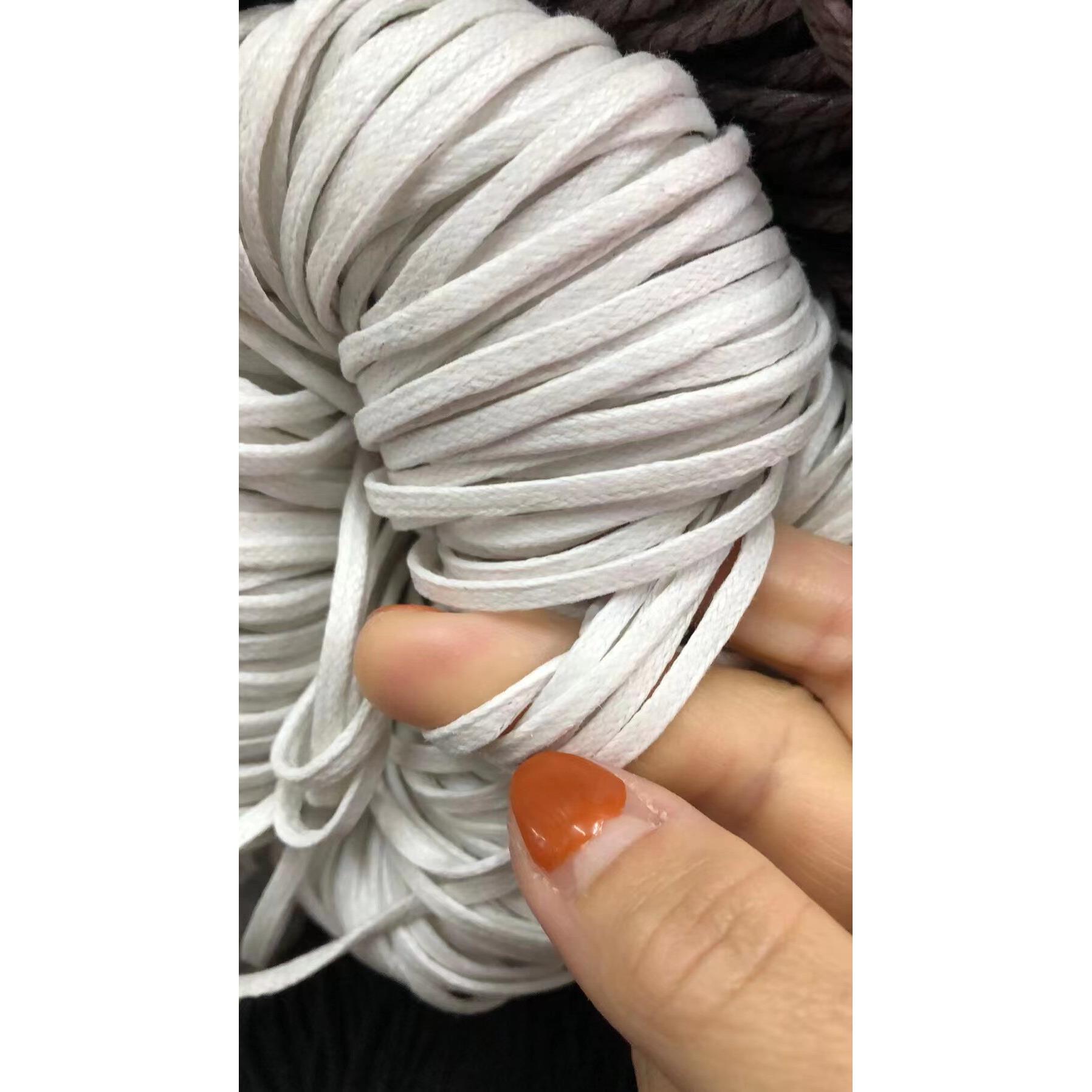 现货扁蜡绳吊牌绳黑白线高档吊牌线手扎吊绳腊 蜡线标签吊牌挂绳