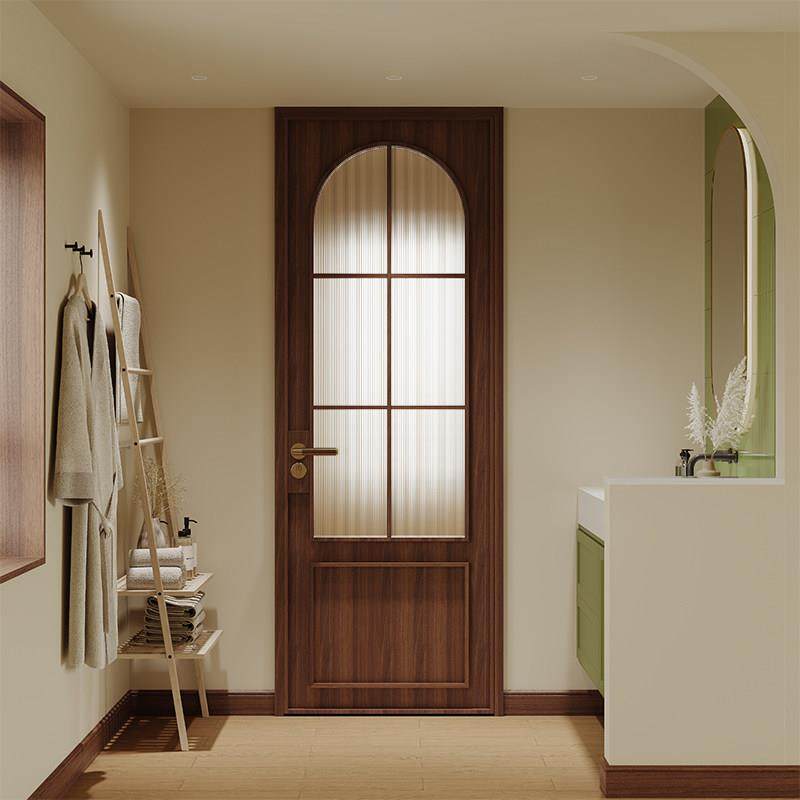定制法式覆古钛镁合金胡桃木色化妆室厕所门卧室厨房门玻璃平开,全屋定制,卫生间门/厕所门,淘宝优惠券,粉丝福利购,淘宝优惠卷
