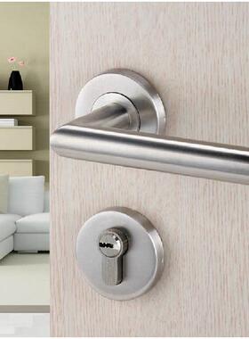 不锈钢防火门锁 S02-003分体锁72*55门锁 医院办公楼双弯把手门锁