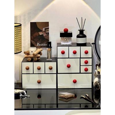 抽屉式化妆品收纳盒桌面高级梳妆台置物架大容量面膜护肤品收纳柜
