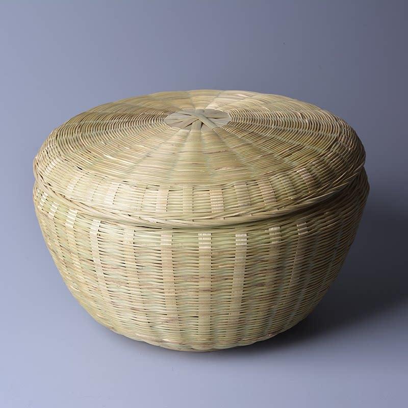 馒头筐 竹编 家用 纯手工 馍筐 收纳筐 带盖 竹制品 鸡蛋筐 菜罩