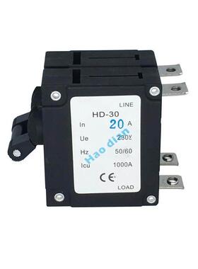 直脚HD-30系2P/20A磁力液压电磁塑壳断路器设备保护电磁式断路器