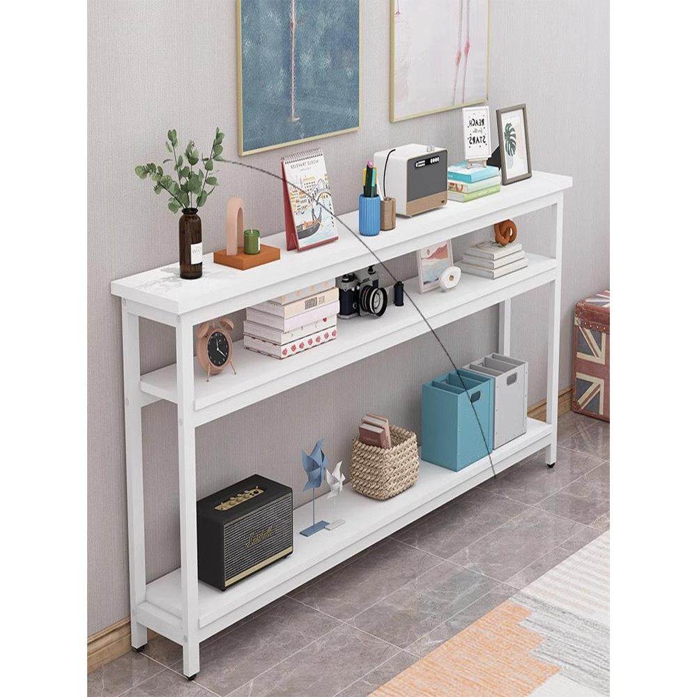 沙发后置物架宽15/20/25/30cm靠墙窄桌床边床尾夹缝多层书桌定制