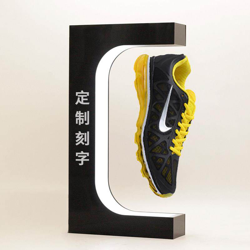 磁浮展示架 悬空鞋子旋转鞋架球鞋展示台展会装置橱窗陈列架
