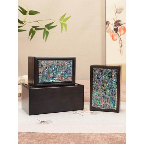 实木收纳盒珠宝金条玉器紫光檀嵌螺钿收藏吊坠印章饰品红木首饰盒