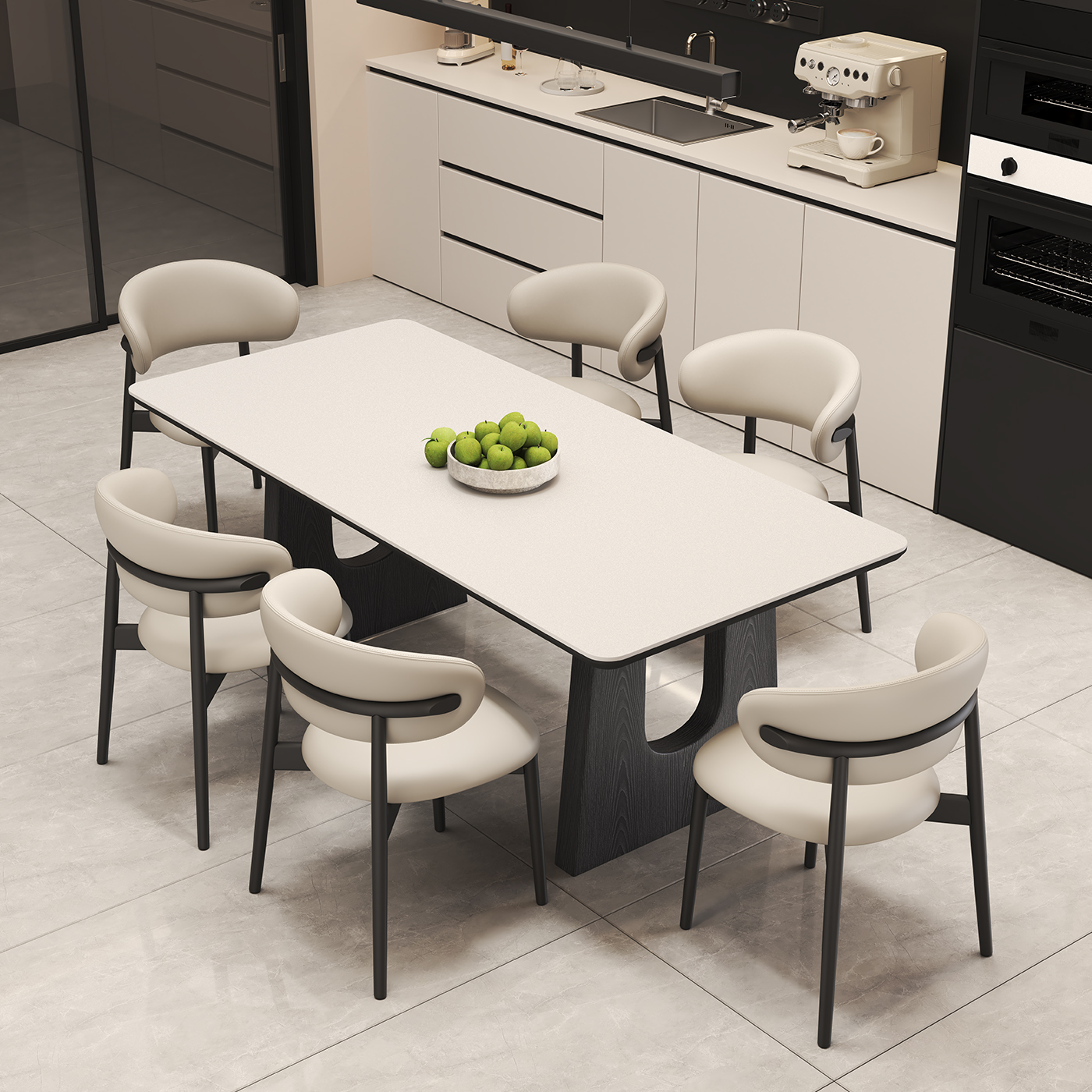 2025年新款经济型小户型岩板餐桌