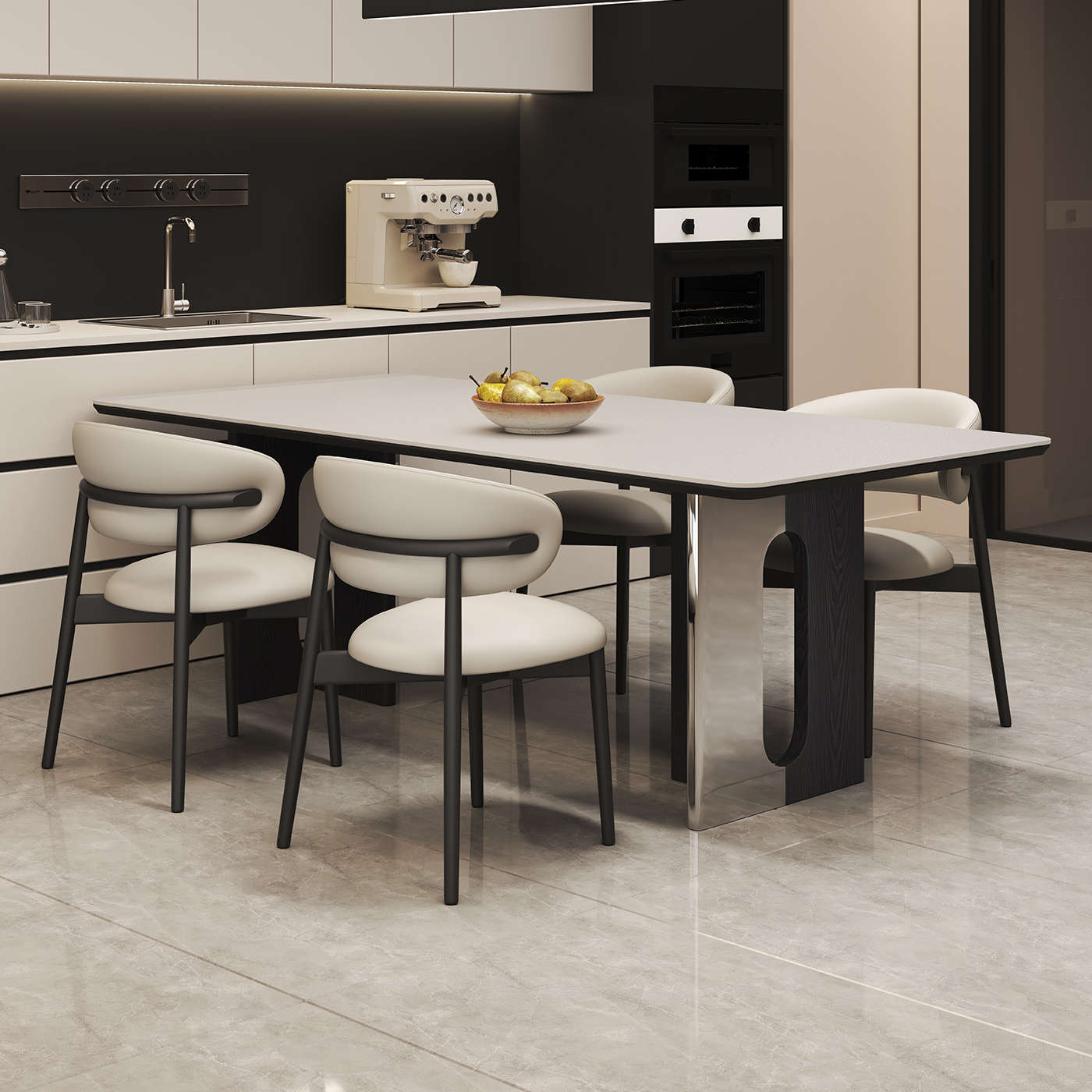 2025年新款经济型小户型岩板餐桌