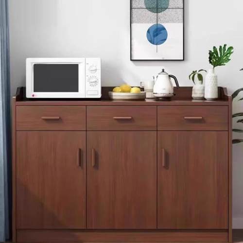 实木餐边柜靠墙一体厨房整体橱柜客厅置物柜轻奢酒柜家用收纳柜收