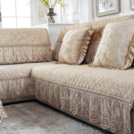 欧式沙发垫套罩四季毛绒防滑布艺北欧坐垫123一套贵妃通用靠背巾