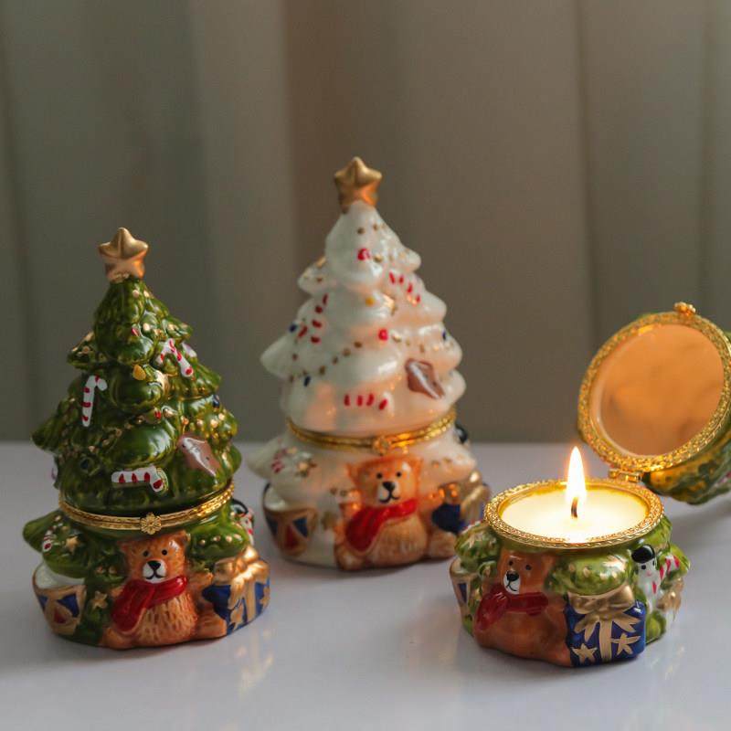 圣诞树陶瓷蜡烛罐香薰蜡烛DIY材料迷你收纳罐自制蜡烛空瓶小容器,家居饰品,香薰DIY材料/工具,淘宝优惠券,粉丝福利购,淘宝优惠卷