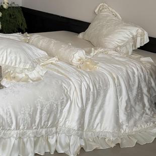 法式 轻奢 蝴蝶提花空调被凉感冰丝夏凉被四件套可机洗2025新款 夏季