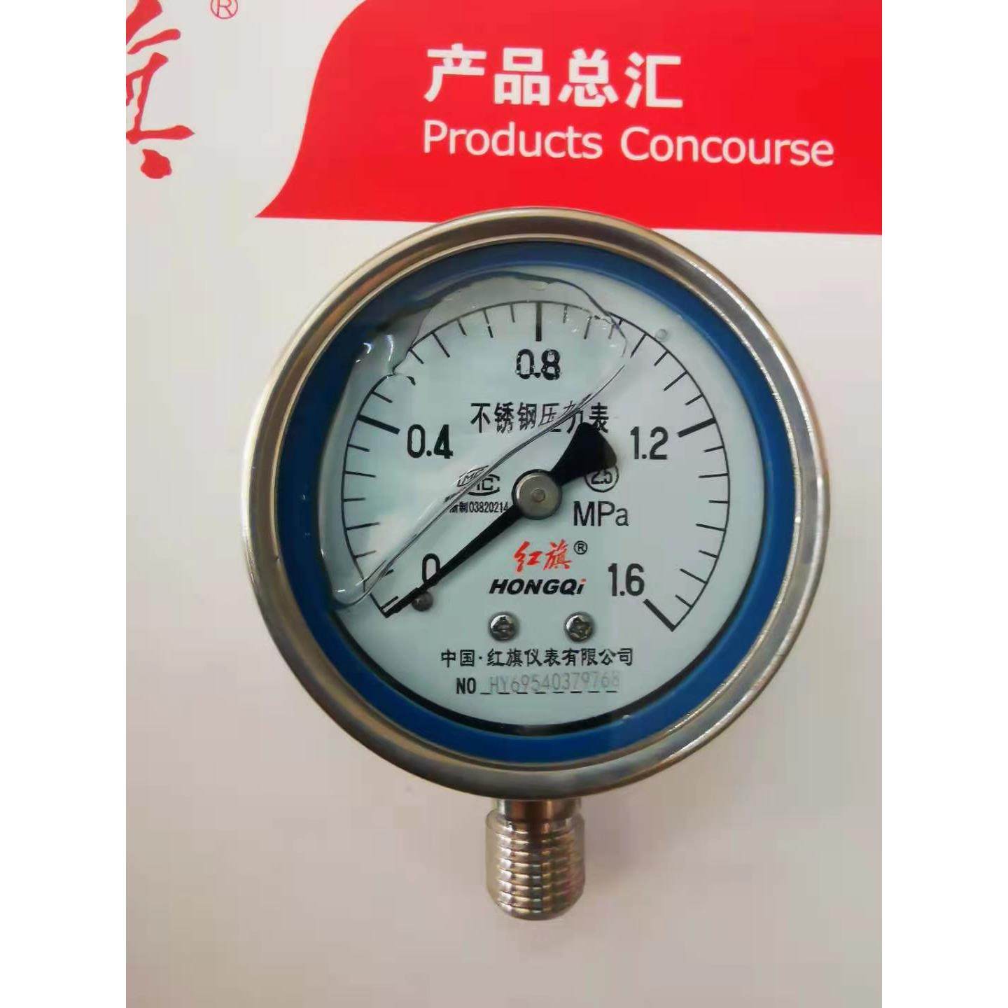 红旗仪表厂家直销Y60BFZ不锈钢抗震压力表YTN-60BF耐高低温耐酸碱