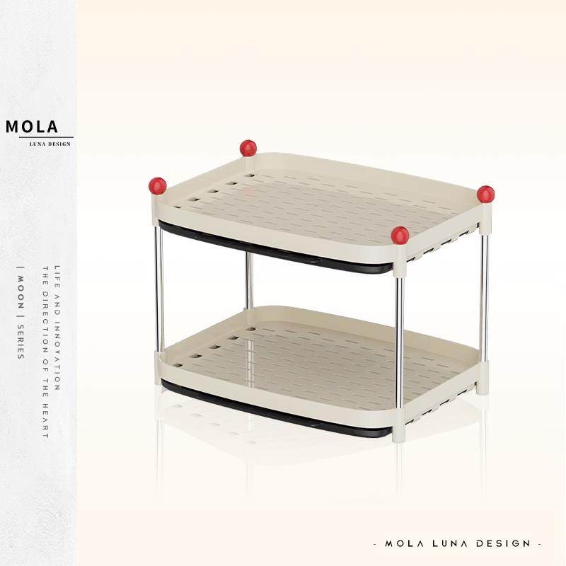 MOLALUNA.Click.收纳层架置物架双层家用茶具沥水放水杯架 | 点悉