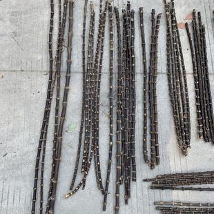 紫竹鞭实心紫竹根藤竹节烟斗柄原耗材料手持溪流捞网diy黑竹子根