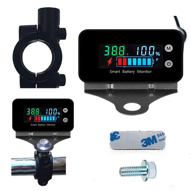 防水电动车摩托车铅酸锂电池磷酸铁锂电池电量百分比显示12-84V