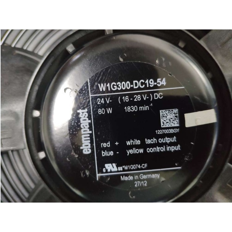 W1G300-DC19-54 ebmapst EC直流轴流风机 24V 80W