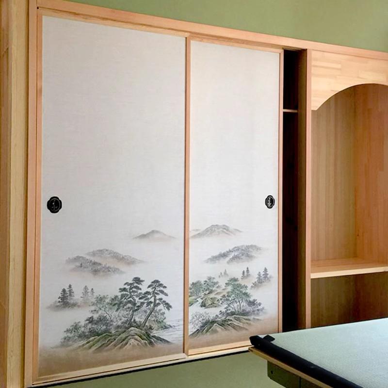日式福司玛门彩绘门衣柜门和室门推拉门平开门榻榻米移门定制