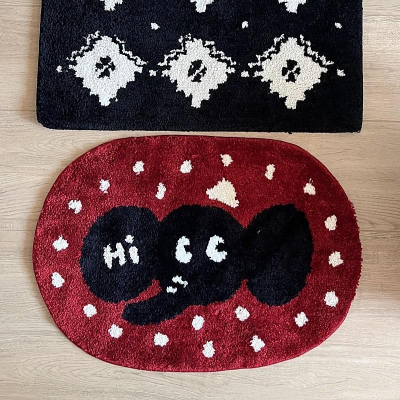 【新家的100个快递】ins小象地毯客厅卧室植绒地垫加厚防滑床边毯