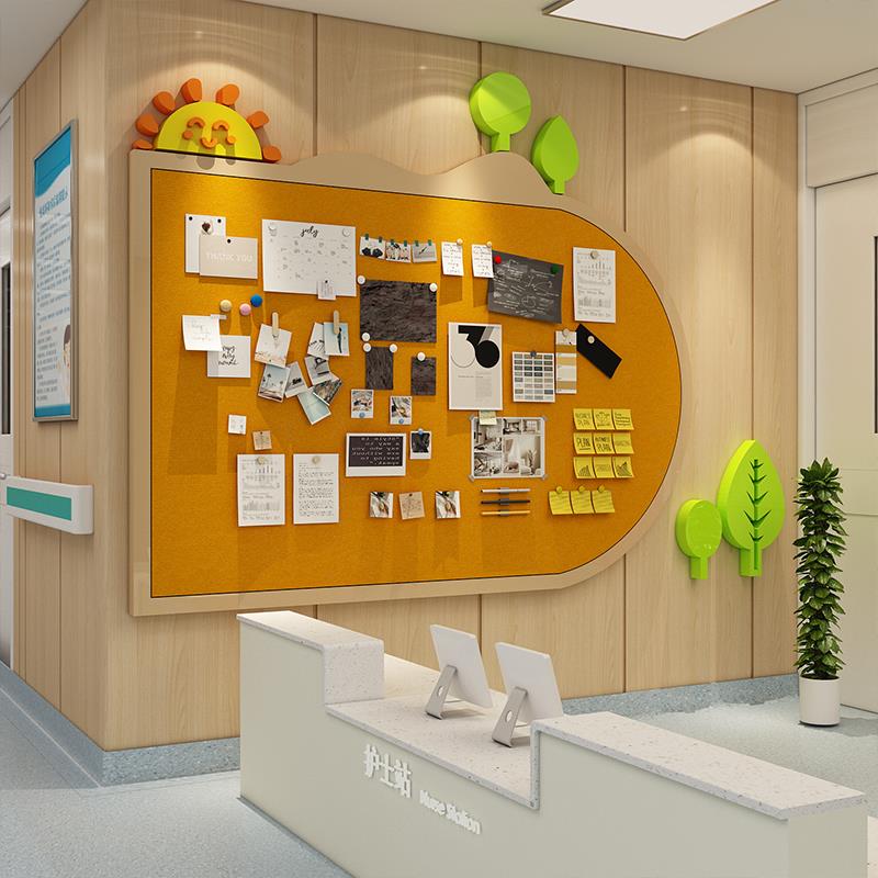 医院风采文化设计照片留言板诊科室心许愿健康宣教二维码墙面贴纸