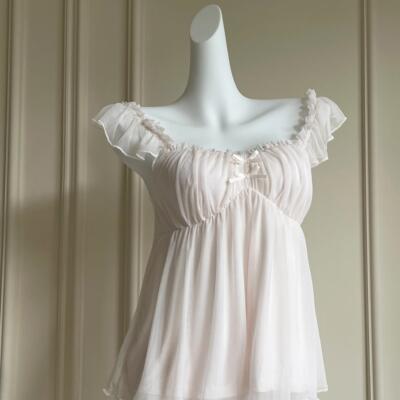 仙女契约香软感很柔软｜夏季吊带短裤带胸垫家居服莫代尔睡衣裤套