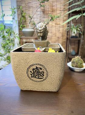 小流水财运摆件客厅办公室桌面财运开业礼品摆件风水轮循环水功能